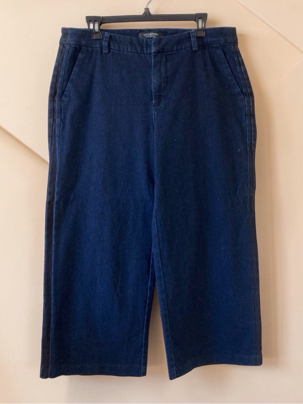 Liverpool Los Angeles Kelsey Wide Leg Trouser Dark Denim Petite 12/31